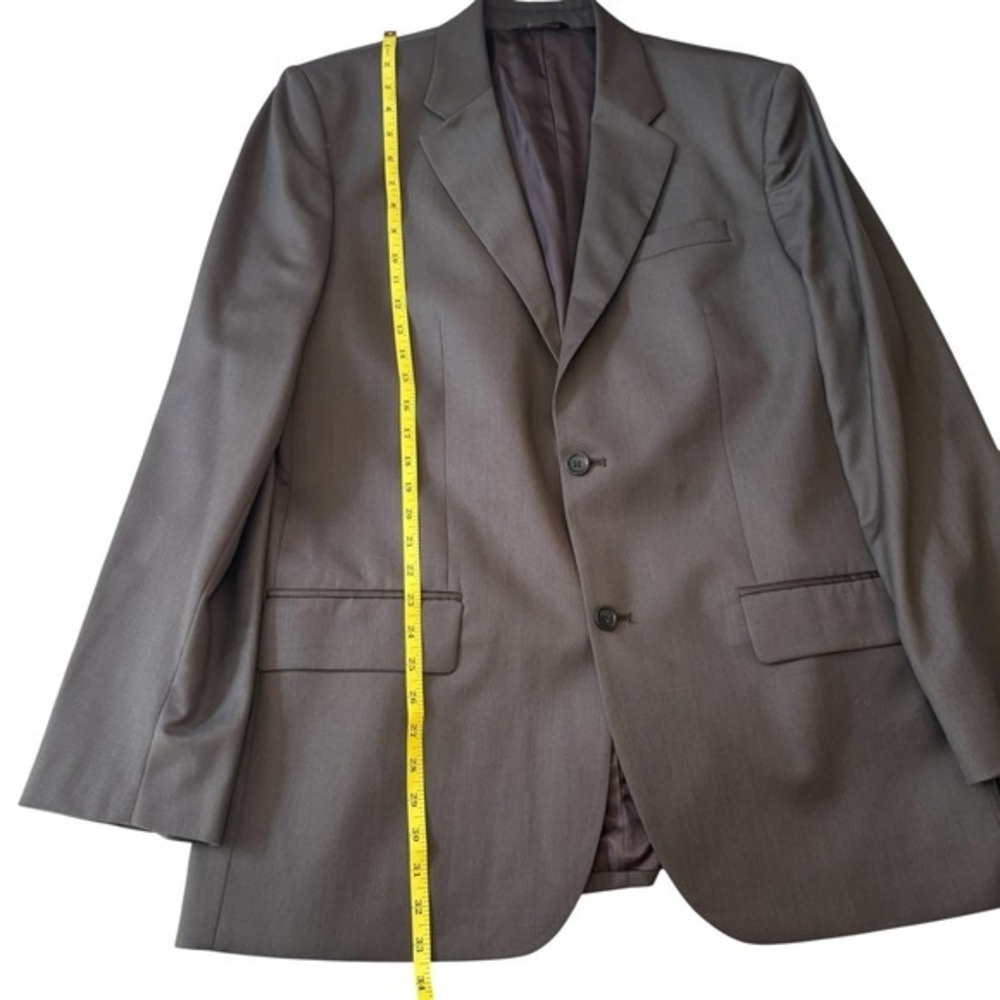 Banana Republic 46L Heather Brown 100% Wool Two Button Blazer Men's Jacket - Picture 4 of 10